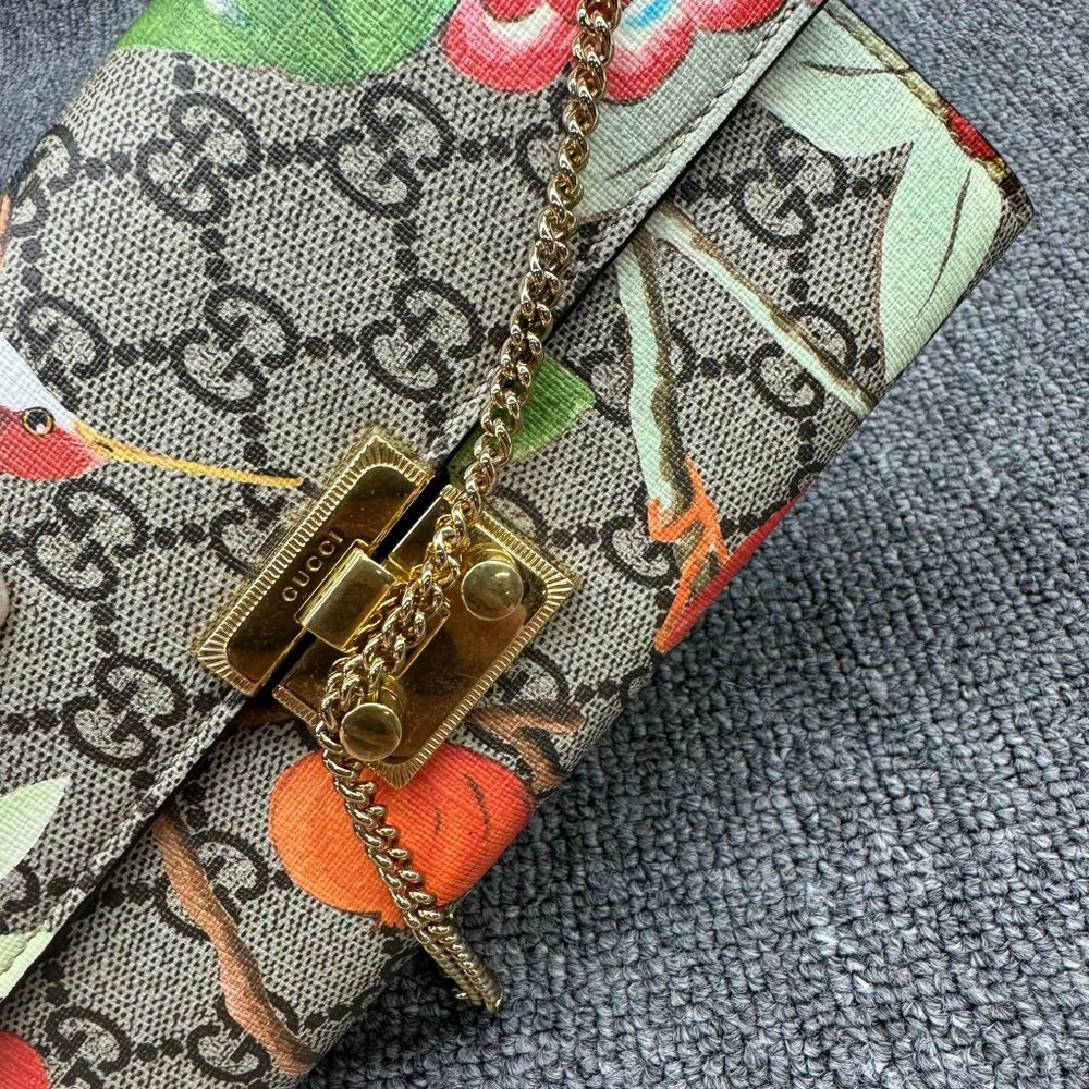 100% Authentic GUCCI Padlock Brown Canvas Shoulder Bag - Picture 2 of 14